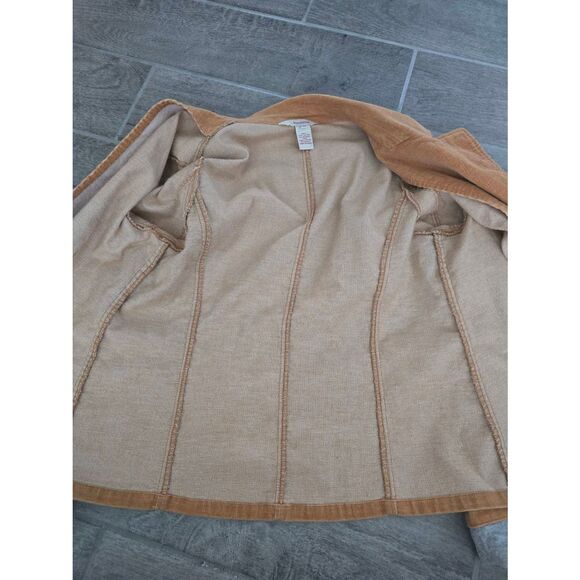 Women's Sundance Corduroy Blazer Jacket Brown Tan Orange Ginger Size 10‎ Petite - Picture 7 of 7